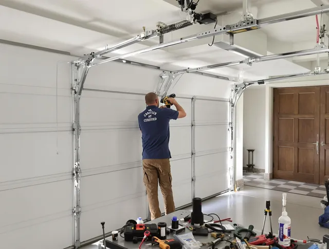 Ansonia Garage Door Repair certified technician performing precision garage door repair in Ansonia
