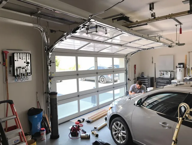 Garage door noise reduction service by Ansonia Garage Door Repair in Ansonia