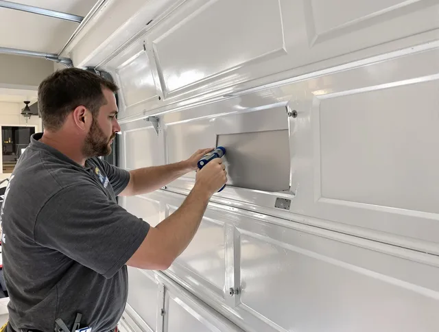 Garage door panel repair by Ansonia Garage Door Repair in Ansonia